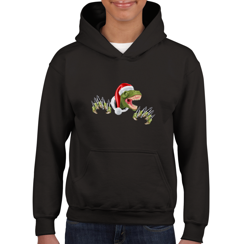 Velociraptor kids Christmas Hoodie