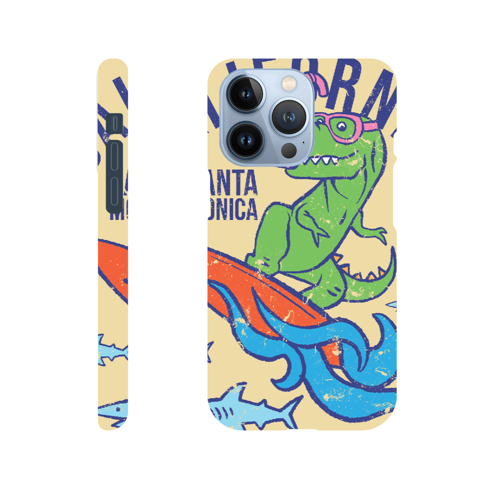 Surfing t-Rex Slim phone case Christmas gift