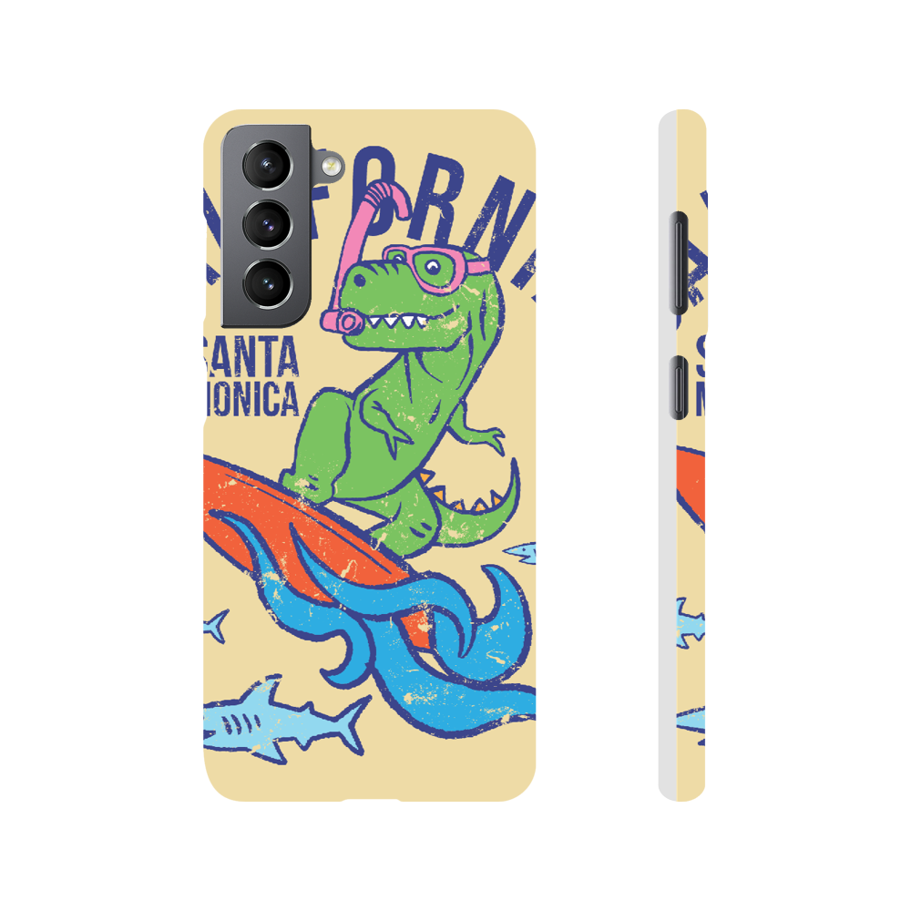 Surfing t-Rex Slim phone case Christmas gift