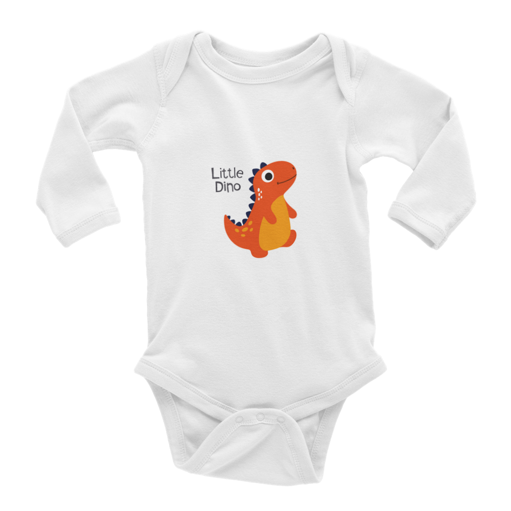 Little Dino Baby Long Sleeve Onesies