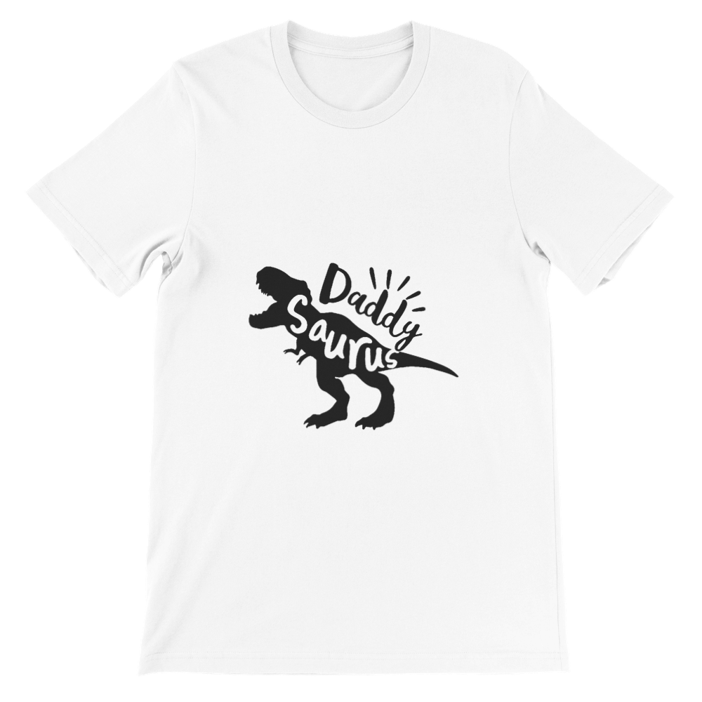 Mens Daddy saurus Premium Crewneck T-shirt Christmas gift