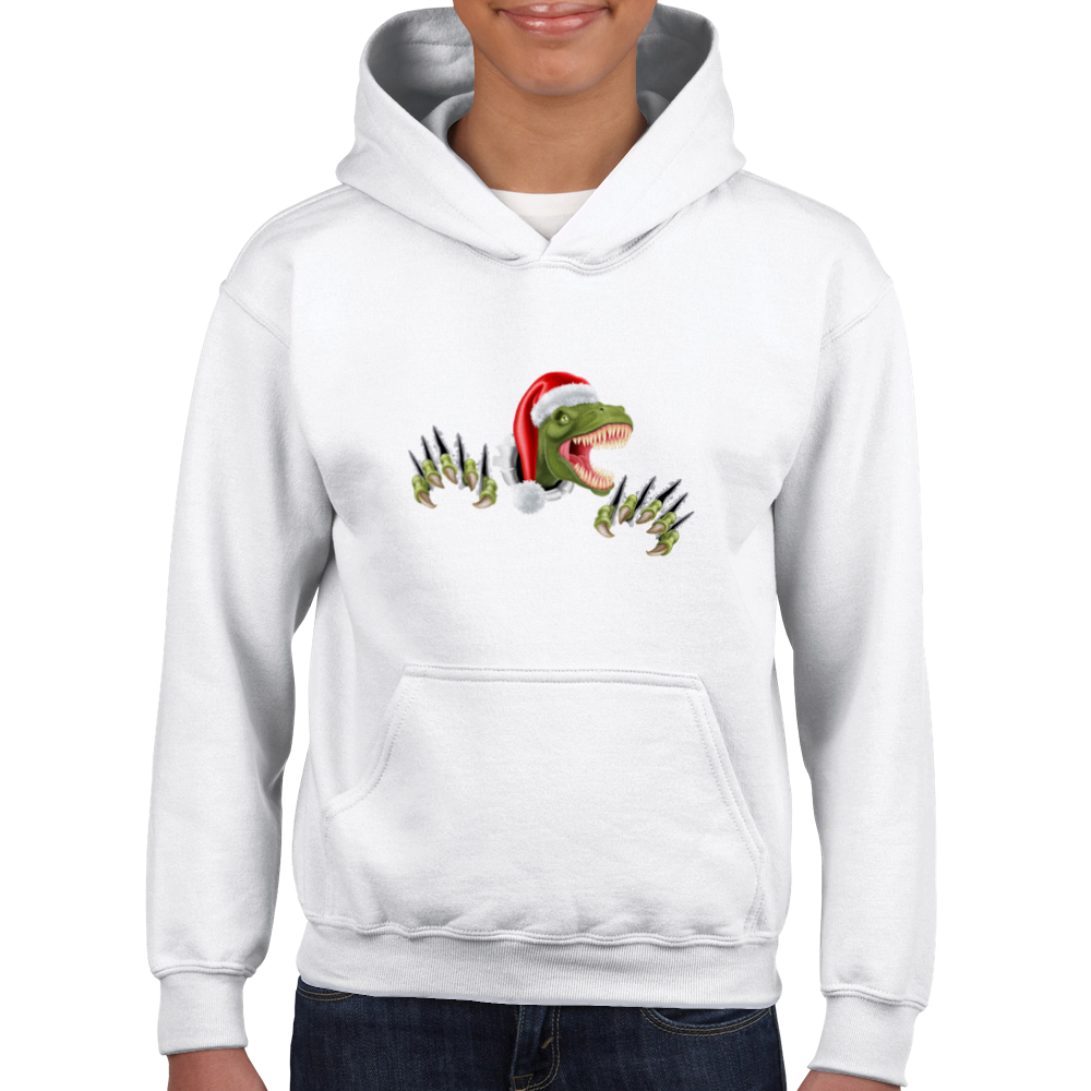 Velociraptor kids Christmas Hoodie