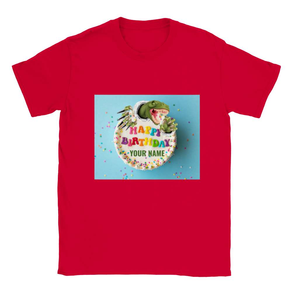 Personalised dinosaur theme Kids birthday T-shirt