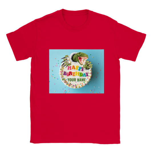 Personalised dinosaur theme Kids birthday T-shirt