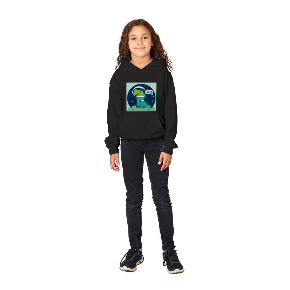 Super Space dinosaur Kids Pullover Hoodie