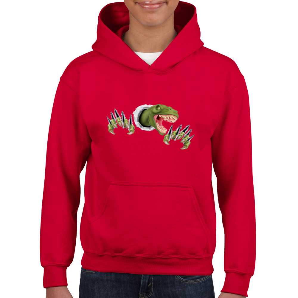 Velociraptor Kids Pullover Hoodie