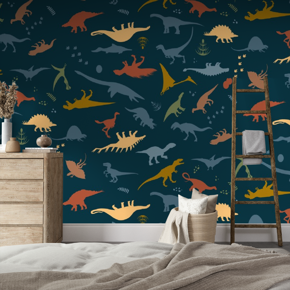 Vintage kids dinosaur Wallpaper