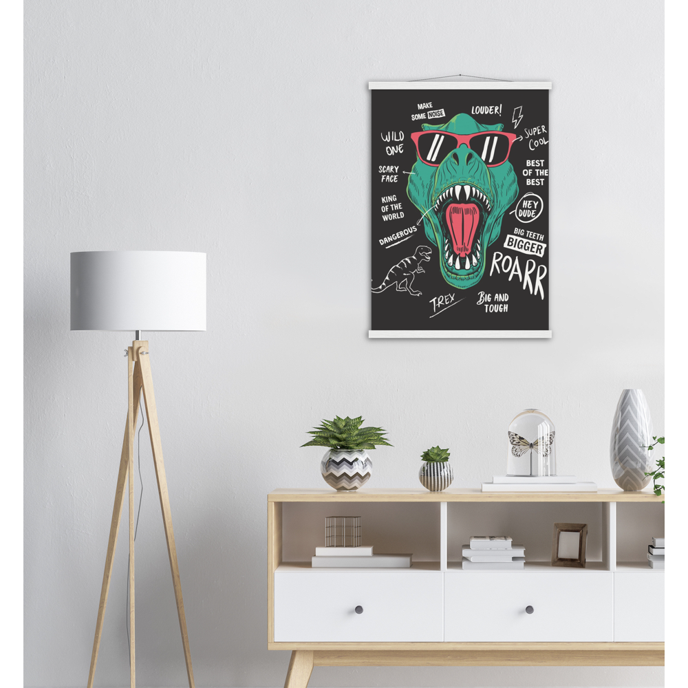 T-Rex Museum-Quality Matte Paper Poster & Hanger