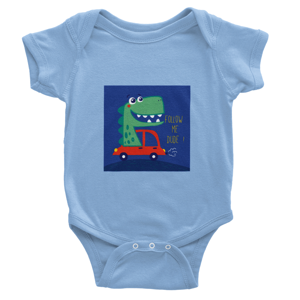 Driver dinosaur Baby Short Sleeve Onesies