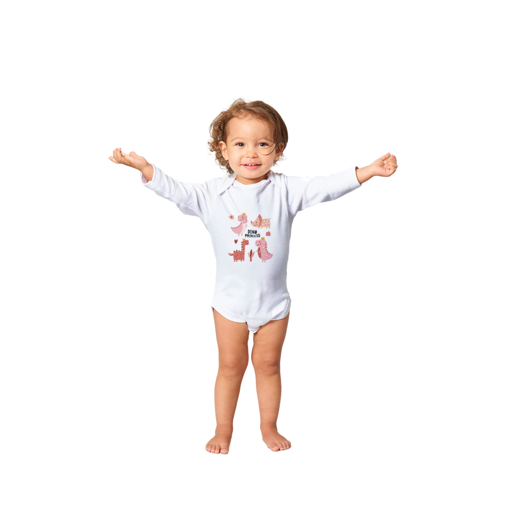 Dino princess Baby Long Sleeve Onesies