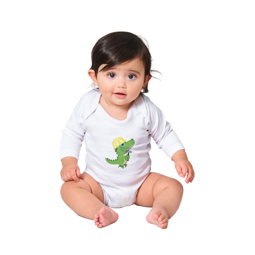 Builder dinosaur Baby Long Sleeve Onesies