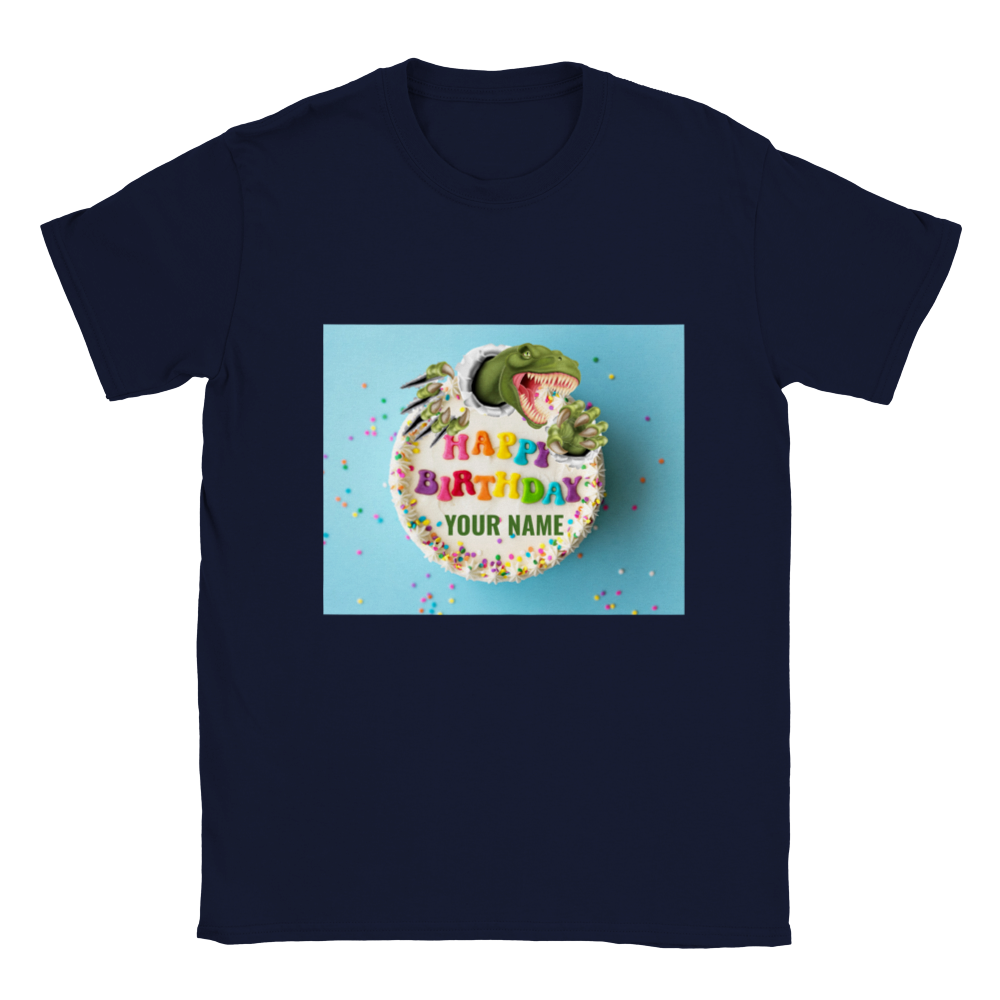 Personalised dinosaur theme Kids birthday T-shirt