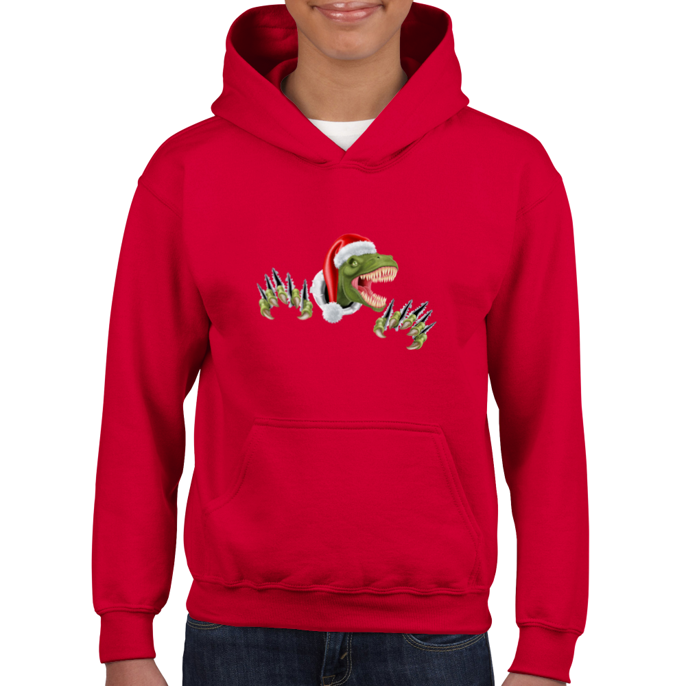 Velociraptor kids Christmas Hoodie