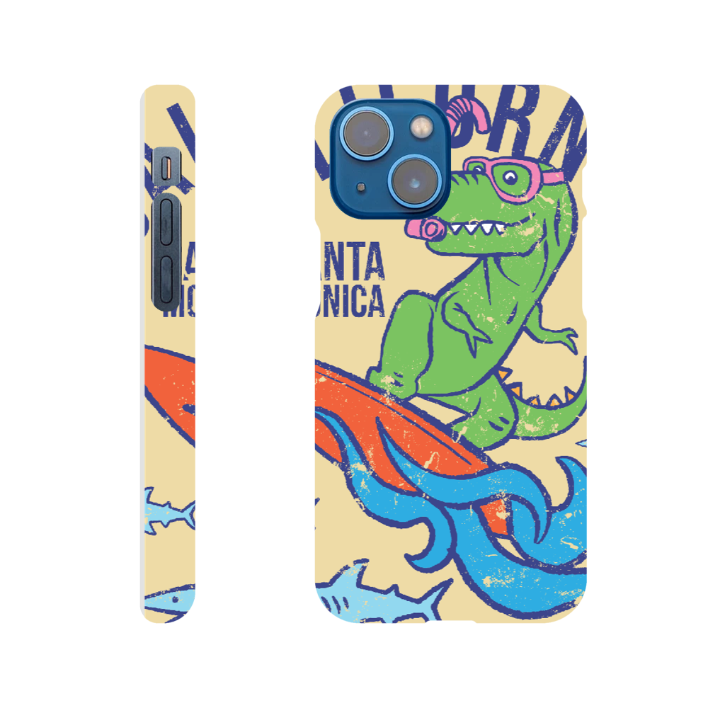 Surfing t-Rex Slim phone case Christmas gift