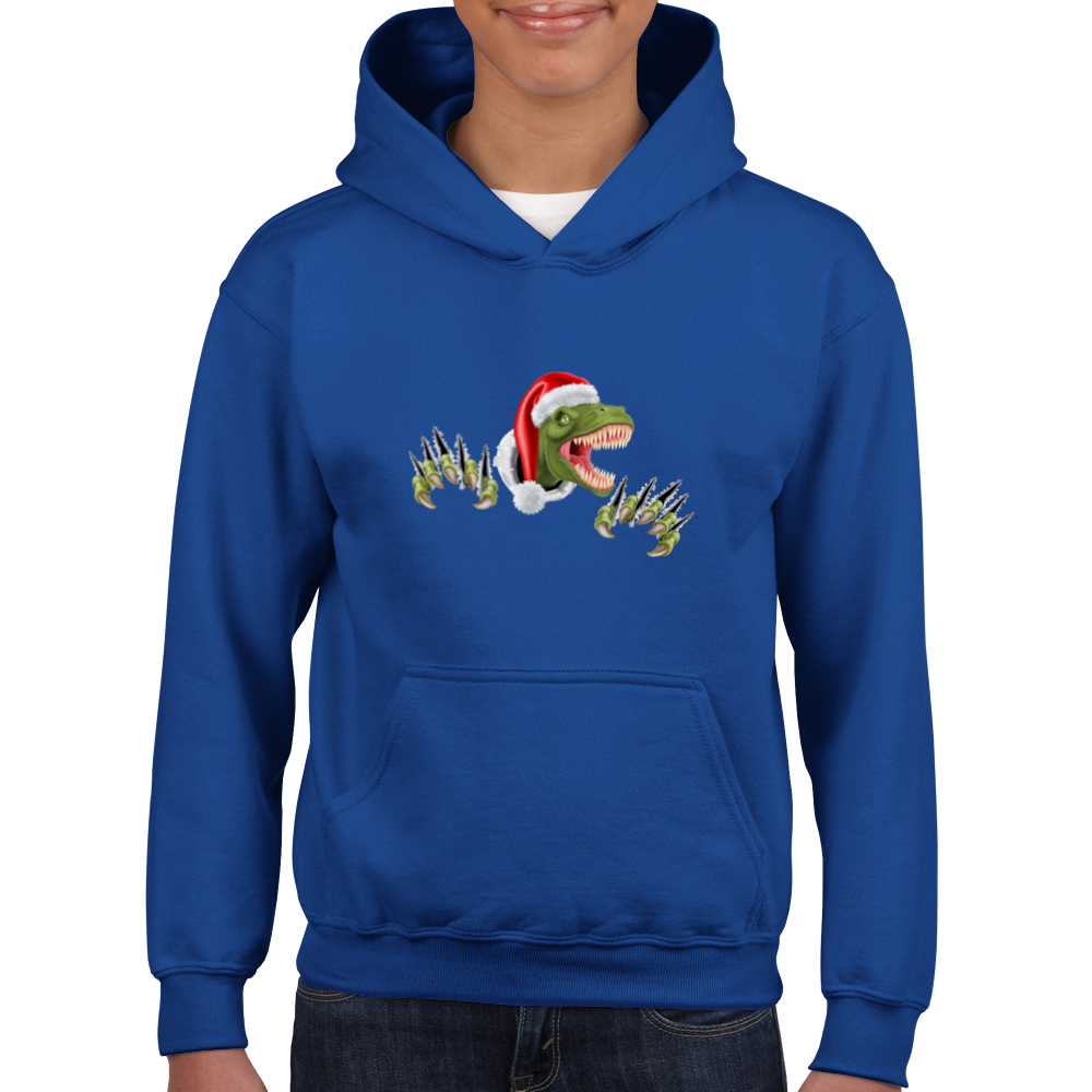 Velociraptor kids Christmas Hoodie