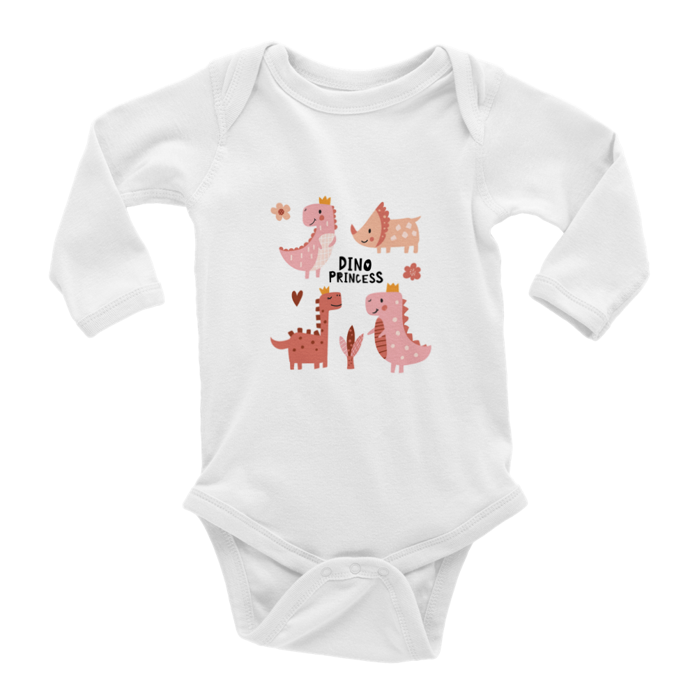 Dino princess Baby Long Sleeve Onesies