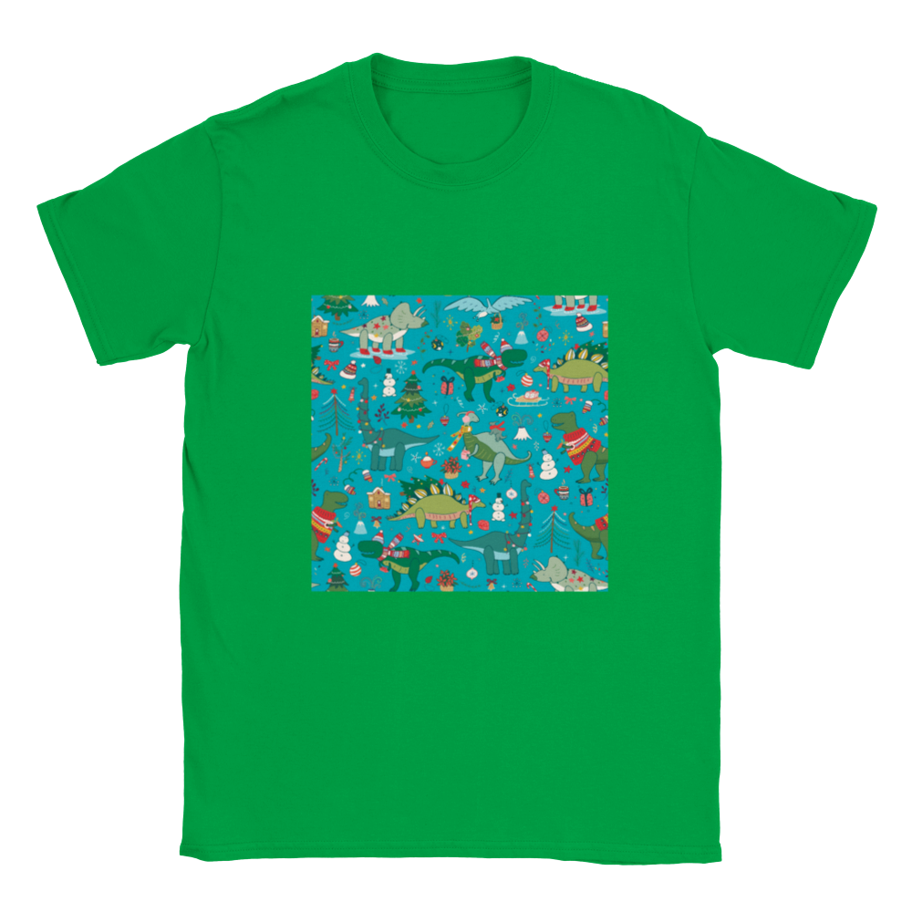 Dinosaur kids Christmas T-shirt