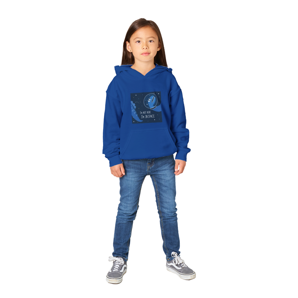 Space dinosaur Kids Pullover Hoodie