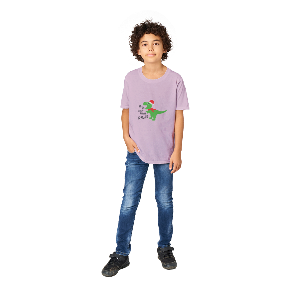 Singing dinosaur kids Christmas t-shirt