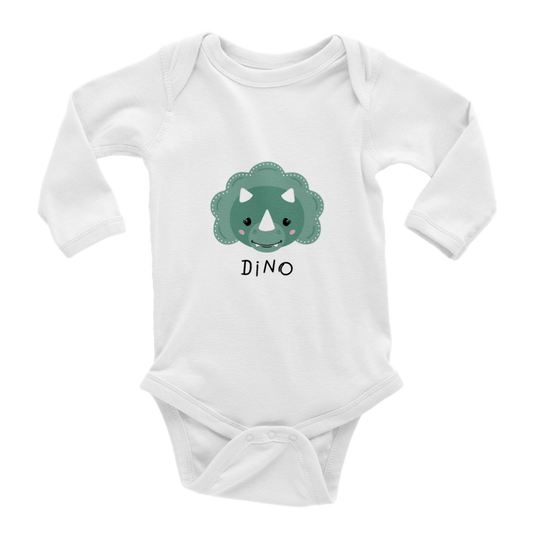 Triceratops Baby Long Sleeve Onesies