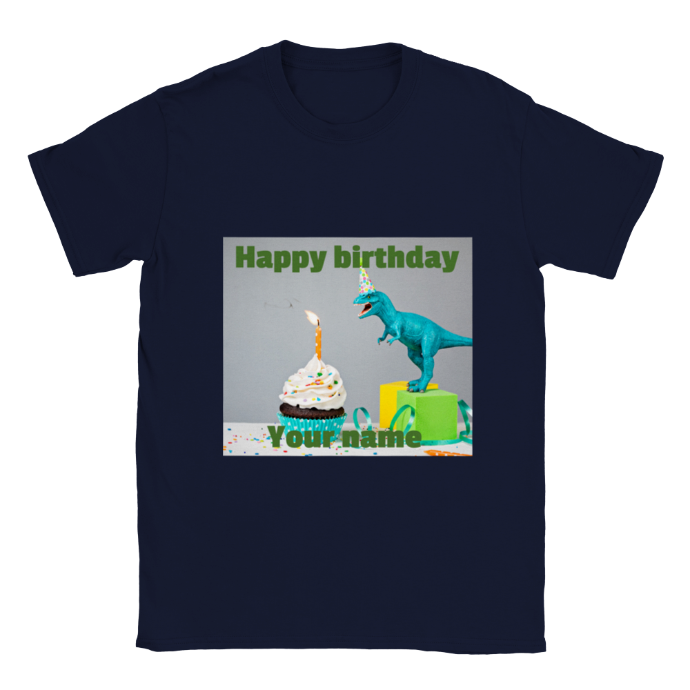 Personalised dinosaur theme kids birthday T-shirt