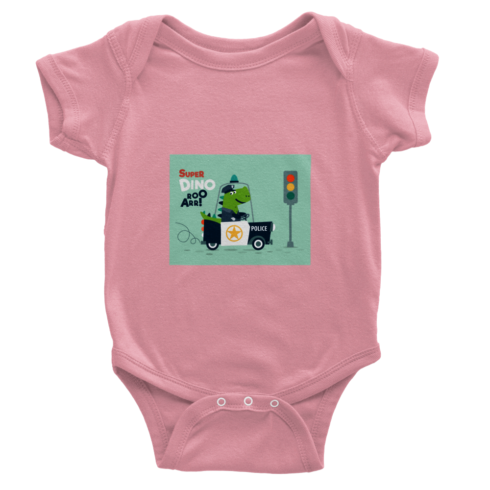 Dinosaur police Baby Short Sleeve Onesies