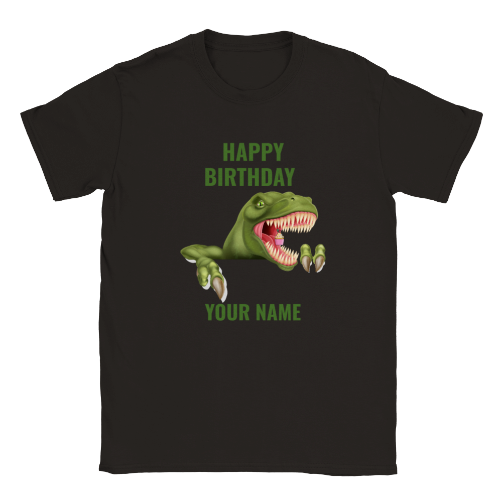 Personalised dinosaur theme Kids birthday T-shirt