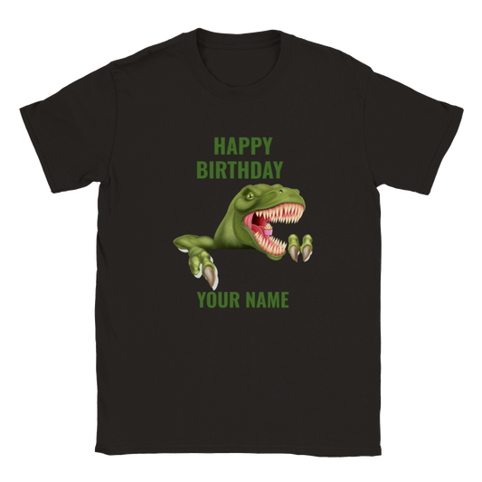 Personalised dinosaur theme Kids birthday T-shirt