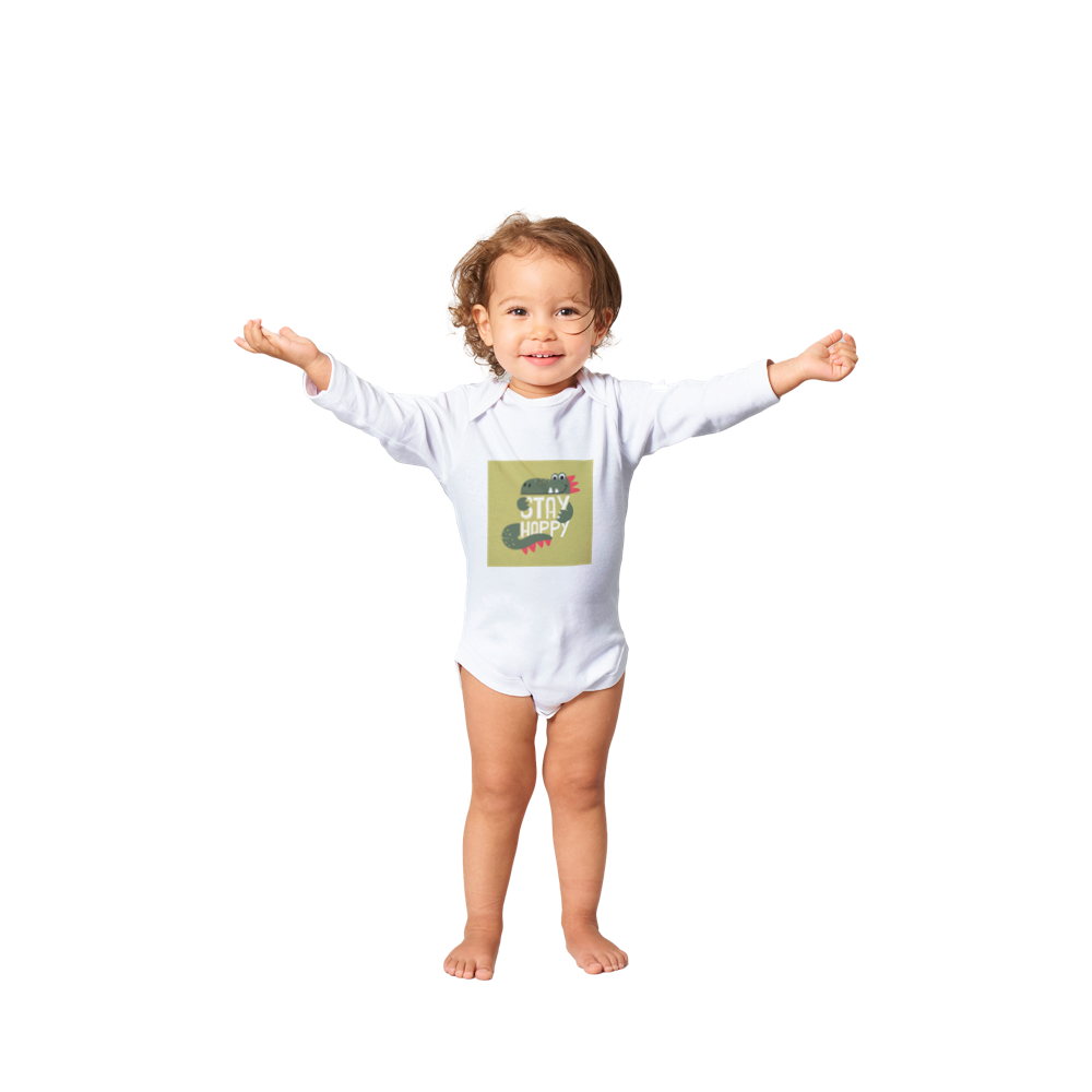 Stay happy Baby Long Sleeve Onesies