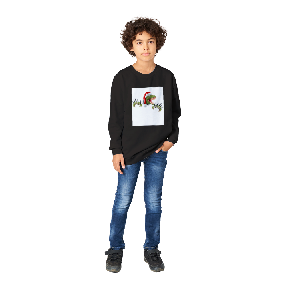 Velociraptor kids Christmas jumper