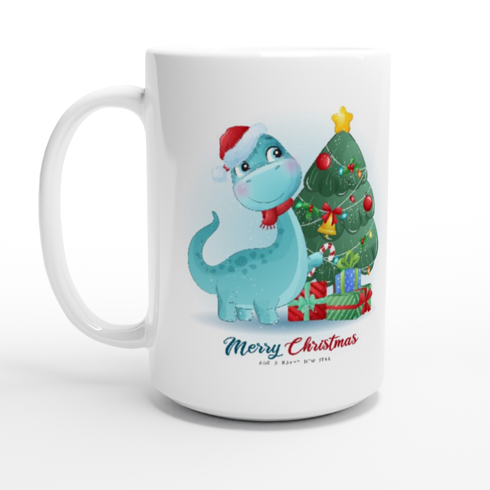 Cute dinosaur Christmas 15oz ceramic Mug