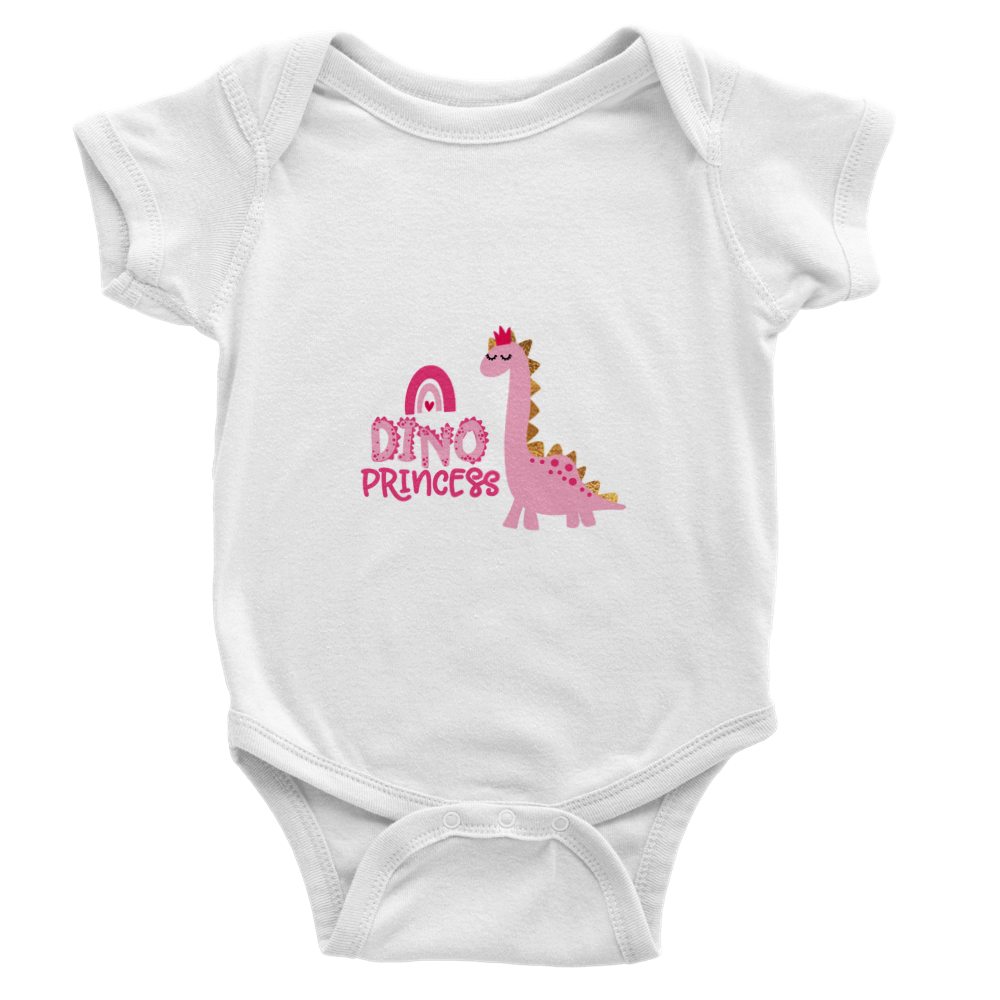 Dinosaur princess Baby Short Sleeve Onesies