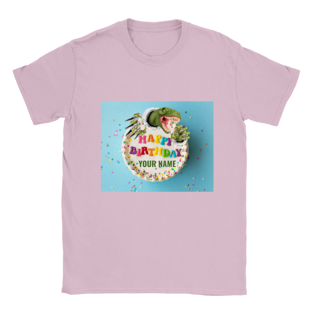 Personalised dinosaur theme Kids birthday T-shirt