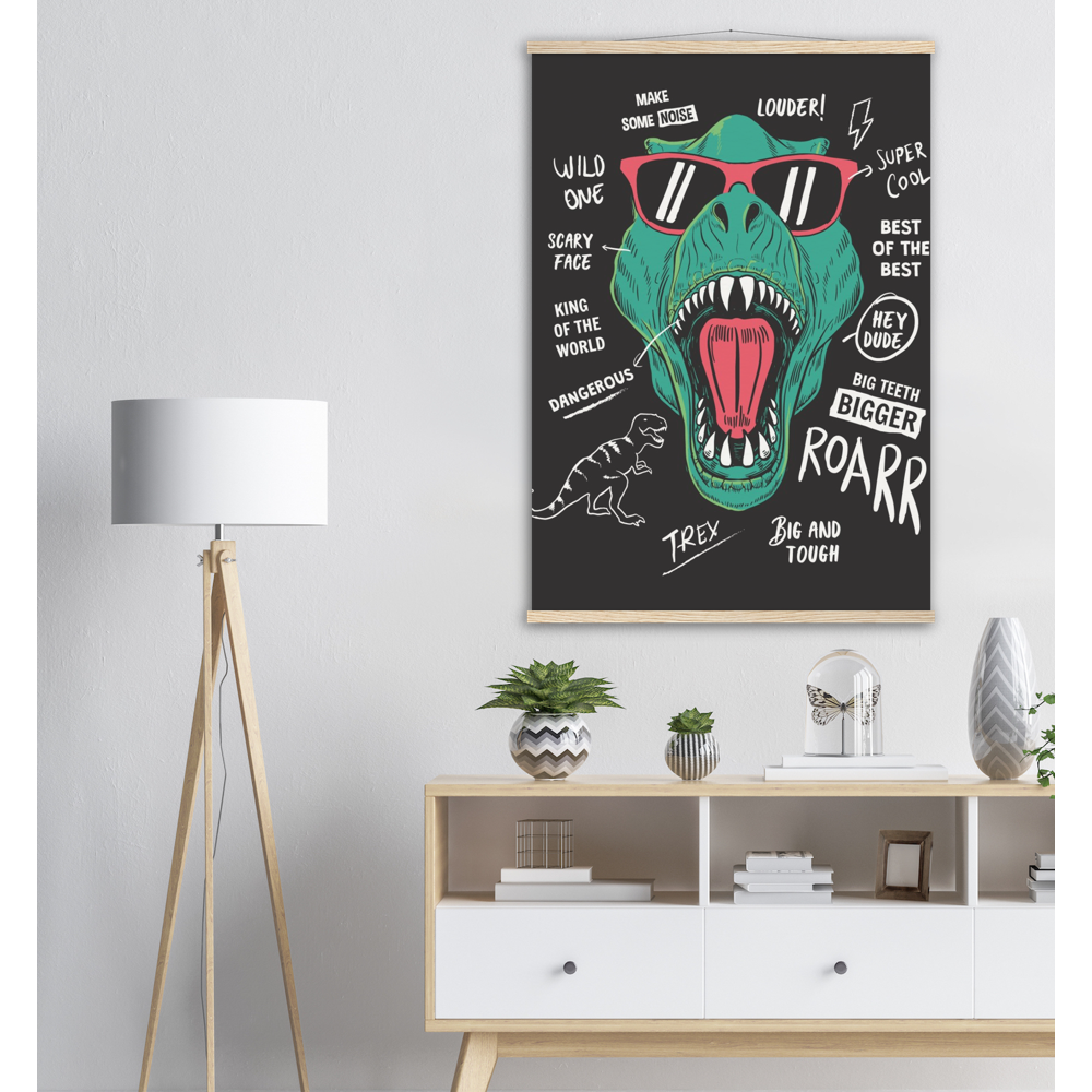 T-Rex Museum-Quality Matte Paper Poster & Hanger