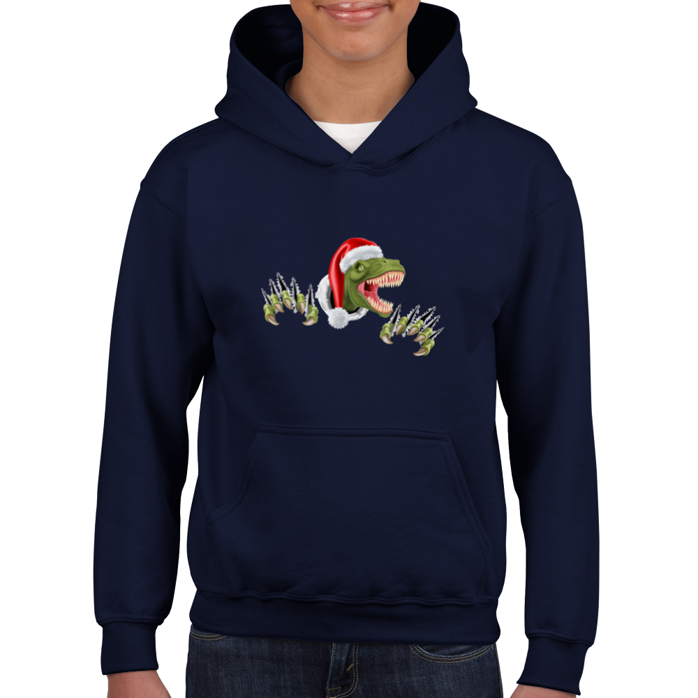 Velociraptor kids Christmas Hoodie