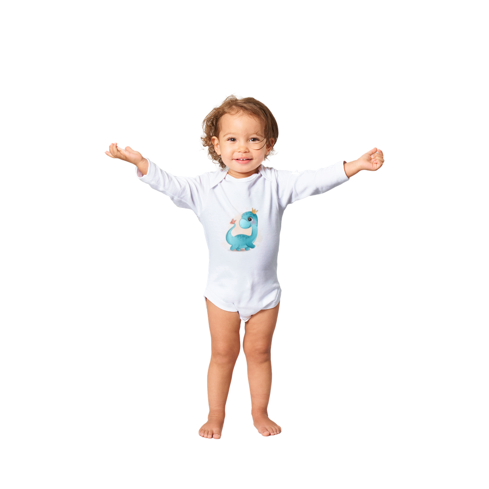 Dinosaur princess Baby Long Sleeve Onesies