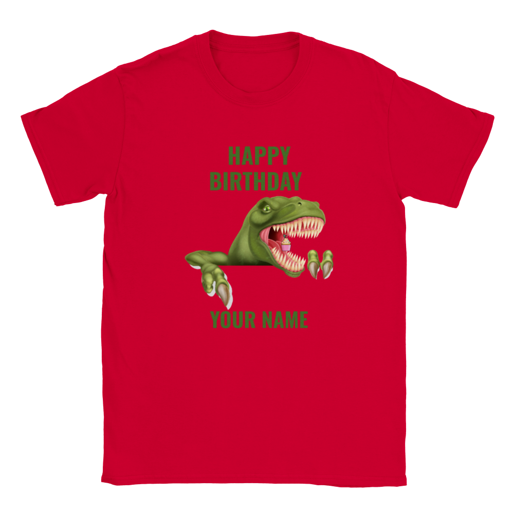 Personalised dinosaur theme Kids birthday T-shirt